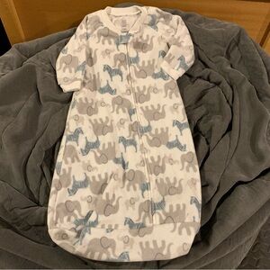 Fleece Sleep Sack Sleep Bag Size 3 6 Months Zoo Elephant Zebra Carters